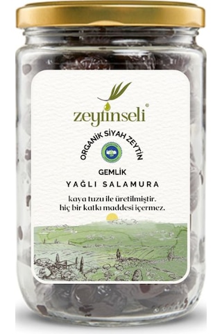 Zeytinseli Organik Siyah Zeytin 450 Gr