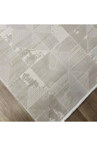 Apex Azur 6531 Krem Modern Makina Halısı Krem