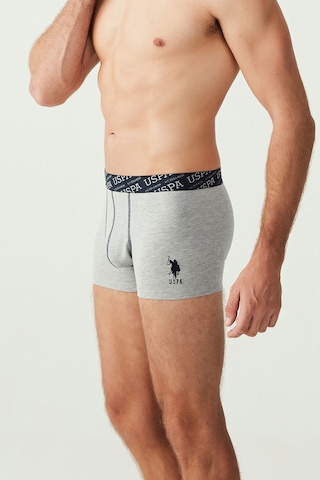 U.S. Polo Assn. Erkek Kırmızı - Gri Melanj - Lacivert 3 Lü Boxer 80336