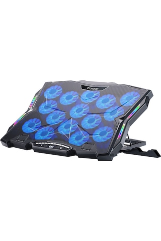 Frost Gt15 15x Turbo Led Fan - 10 Modlu Rgb - Lcd Ekran Siyah 9"-17" Boyut Destekli