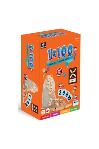 1 X 100 Çarpım Tablosu - Çarpma - Oyun - Ahşap Oyuncak - Matema