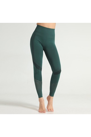 Springsun Kadınlar İçin Rahat Yüksek Bel Yoga Taytı - Nefes Alabilir Seamless Spor Pantolon Yeşil