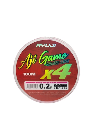 Ryuji Aji Game 4b Pink 100m İp Misina 0,03mm 0.03 Mm