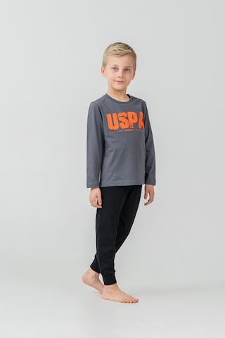 U.S. Polo Assn. Erkek Çocuk Pijama Takımı Baskılı Antrasit Uzun Kol Pijama Takımı Us2634-c-v2 Us2634-c-v2