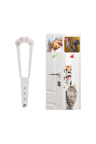 Xindoker Kedi Ve Köpekler İçin 4 Ayarlı Kapı Kilidi - Beyaz, Kolay Kurulum, Dayanıklı Malzeme