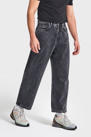 Itsbasic Erkek Füme Renk 3w5-14 Loose Baggy Fit Bol Kesim Cep Nakış Detaylı Denim Jean