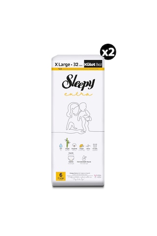 Sleepy Extra Günlük Aktivite Külot Bez 6 Numara Xlarge Süper Paket 64 Adet