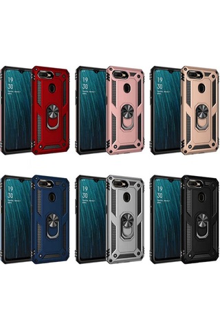 Oppo A12 Kılıf Zore Vega Kapak-Siyah