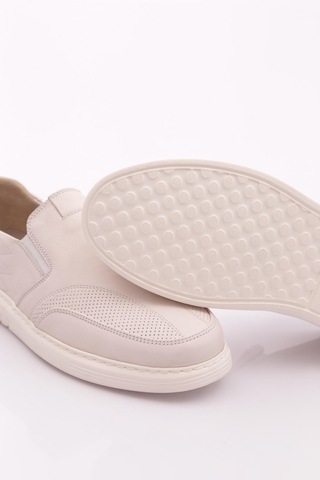 Dgn 6151 Erkek Yani Lastikli Sneaker Ayakkabi Kırık Beyaz
