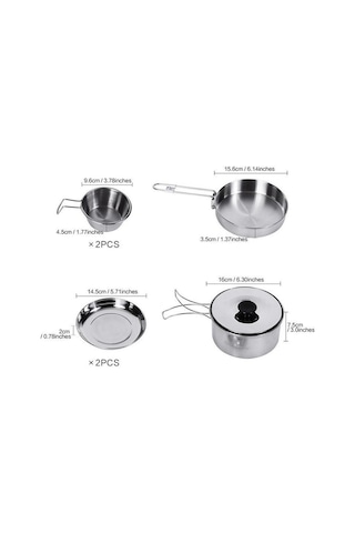 Kıngcamp Backpacker Iıı Sılver Yemek Set 2 Kısı Çok Renkli