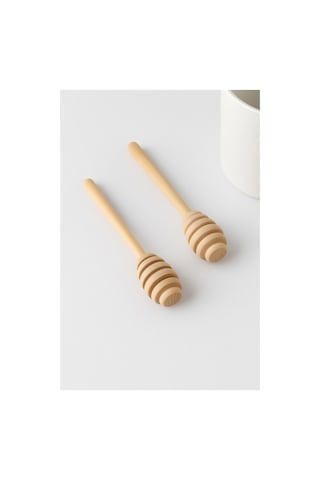 Ahşap Bal Kaşığı Seti 2 Li 16,5 Cm