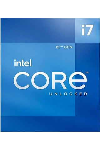 INTEL CORE i7 12700KF 20MB 12çekirdekli VGA OK 1700p 125w Kutul