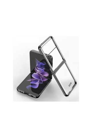 Galaxy Z Flip 3 Kilif Zore Kipta Metal Görünümlü Ince Kilif 511292395