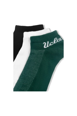 Ucla Adelıta 3'lü Siyah-yeşil-beyaz Uzun Jakarlı Pamuk Standard Fit Unisex Çorap