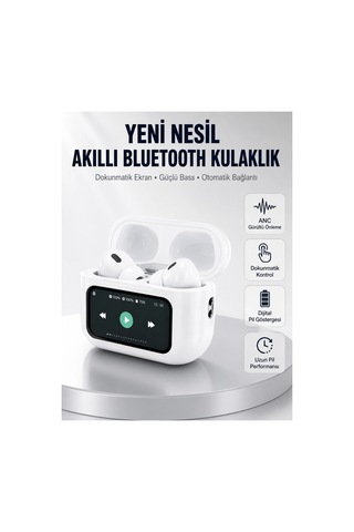 Mey İthalat Dokunmatik Ekranlı Bluetooth Kulaklık Anc Gürültü Önleme Suya Dayanıklı Yeni Nesil Diğer