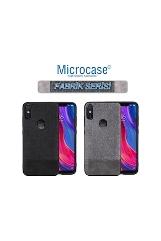 Microcase Xiaomi Mi 8 Se Fabrik Serisi Kumas Ve Deri Desen Kilif 377447626