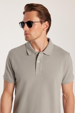 Tudors Erkek Slim Fit Dar Kesim %100 Pamuk Gri Polo Yaka Tişört-32788 Gri