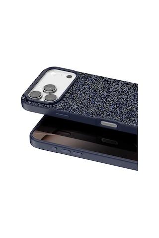 Sptmgldı Onegif Apple Apple iPhone Uyumlu 17 Pro Max Bright Simli Kapak - Mavi