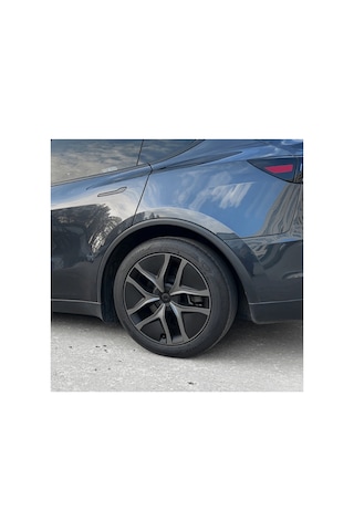 Red Lion Parts Tesla Model Y Juniper Uyumlu 19 İnç Görünüm Jant Kapağı Seti Siyah Koyu Gri