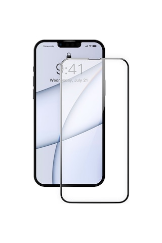 Baseus Apple Uyumlu iPhone 13 Pro Max 6.7 0.3mm Tempered Full-glass Cam Ekran