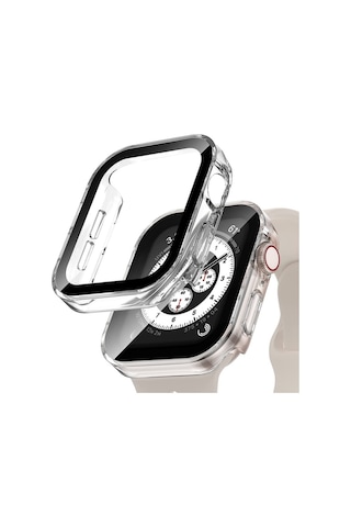 Apple Watch 6 7 8 9 40mm 41mm Uyumlu Rubber Kasa Ekran Koruyucu 360 Kılıf Kapak