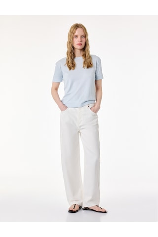 Koton Slim Fit Kısa Kollu Bisiklet Yaka Basic Tişört Mavi 6sak50400ek