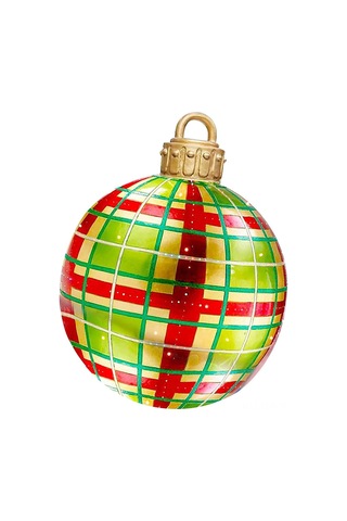 Hfambition Halka Desenli 60cm Çap 80cm Yükseklikli Noel Dekorasyonu Outdoor Hareketli Pvc Şeker Topu Oyuncak Çok Renkli