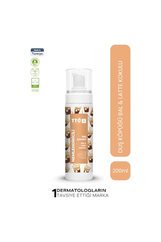Tto -X Nemlendiricili Duş Köpüğü Bal&Latte Kokulu 200Ml