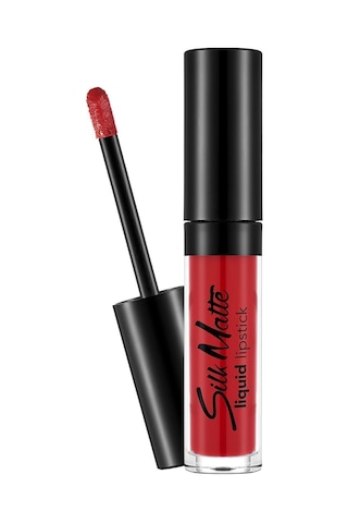 Flormar Kadife Dokulu Likit Mat Ruj - Silk Matte Liquid Lipstick - 007 CLARET RED - 8690604397365