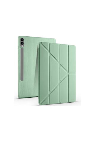 Samsung Uyumlu Galaxy Tab S10 Plus X820 12.4 Darbe Korumalı Kalemlikli Smart Cover Kılıf Kapaklı