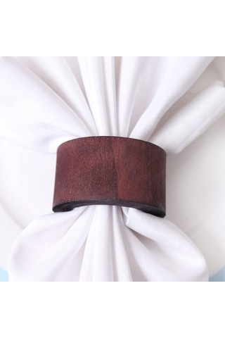 Venturemart 12 Parça Ahşap Peçete Halkaları Yemek Masası Peçete Tutucu Dekoratif Tatil Peçete Halkala