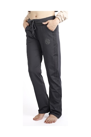 Kadın Füme Şeritli Basic Esnek Rahat Kalıp Cepli İnce Eşofman Altı 21kesaakt1 001