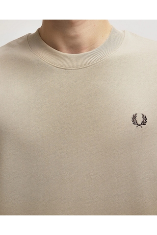 Fred Perry M7535 Crew Neck Erkek Sweatshirt Bej