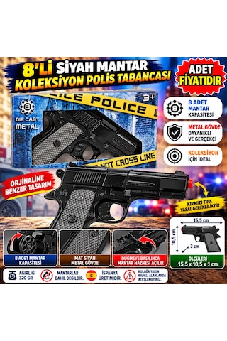 Gonher 8 Li Siyah Polis Tabancası Adet Fiyatıdır Nhr