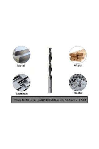 Venoa Metal Delici Hss Dın388 Matkap Ucu 9.20 Mm Paket 1 Li