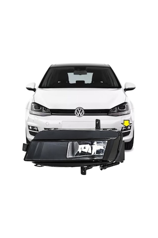 Golf 7 2013-2016 Model Arası Uyumlu Sol Sürücü Tarafı Sis Farı Lambası