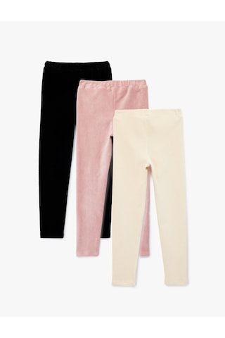 Koton Beli Lastikli 3^lü Basic Tayt Seti Siyah 6wkg40125ak Siyah