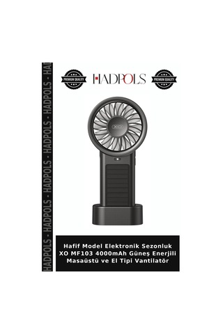 Hafif Model Elektronik Sezonluk Xo Mf103 4000mah Güneş Enerjili Masaüstü Ve El Tipi Vantilatör