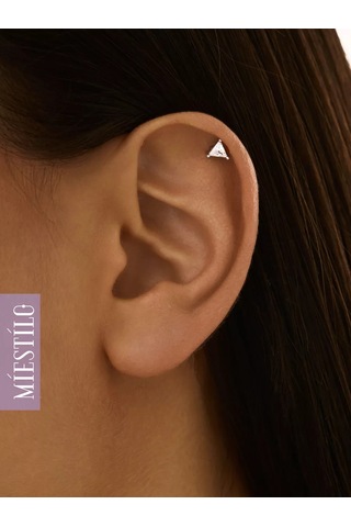 Miestilo 925 Ayar Gümüş Kulak Kıkırdağı Pirsingle 126963972 Beyaz