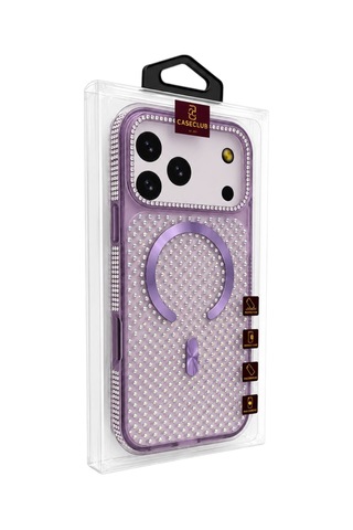 Nettech Apple iPhone 17 Pro Max Uyumlu Taşlı Seri Arka Koruma Kılıf - Siyah