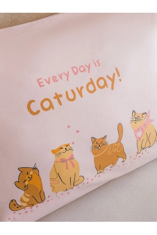 Karışık Kedi Desenli Tek Kişilik Nevresim Seti