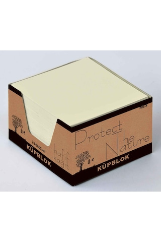 Küp Bloknot KRAFT Kutulu Hafif Kağıt 8x8 cm