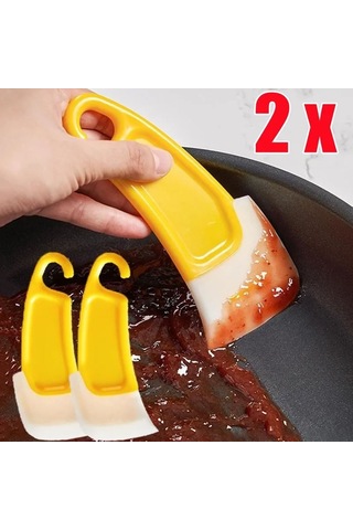 Fosenze 5'li Silikon Yemek Kaşığı Seti - Isı Dayanıklı, Tencere İçi Temizliği Kolay, Asma Delikli Tasarım Sarı