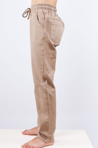 Hçm Çocuk Unisex Okul Pantolonu Beli Lastikli Taba