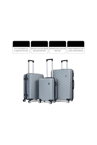 Reymond Luggage Altıgen Abs Seyahat Valizi, Orta Boy Sarı