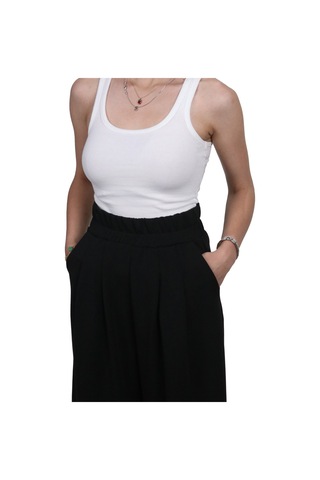 Kadın Modal Kumaş Havuç Kesim Siyah Pantolon Siyah