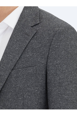 Kip Gri Mikro Modern Fit %100 Yün Ceket Gri
