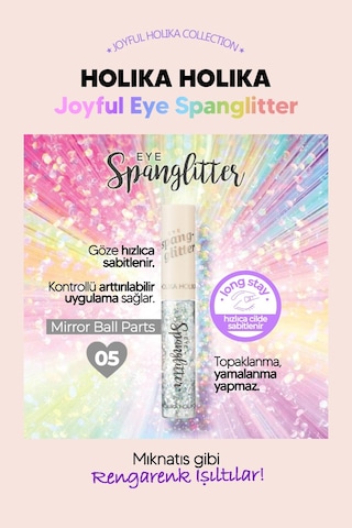 Holika Holika Jel Glitter Yoğun Işıltılı Göz Farı Kore Makyaj Trendi Holika Holika Eye Spanglitter Gümüş