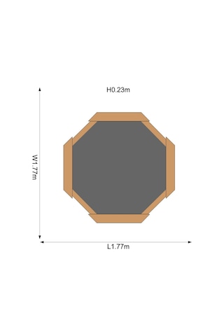 Plum Dev Ahşap Kum Havuzu - Turkuaz Çok Renkli