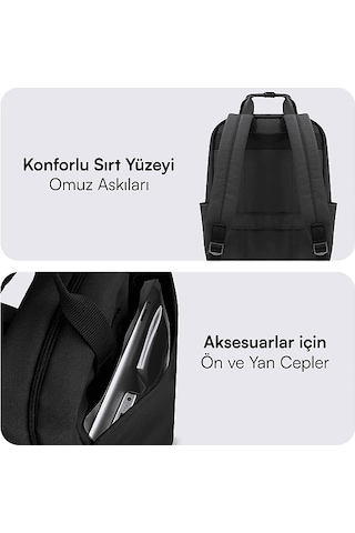 Mack MCE-1521 15.6" Nova Eco Laptop Sırt Çantası Siyah